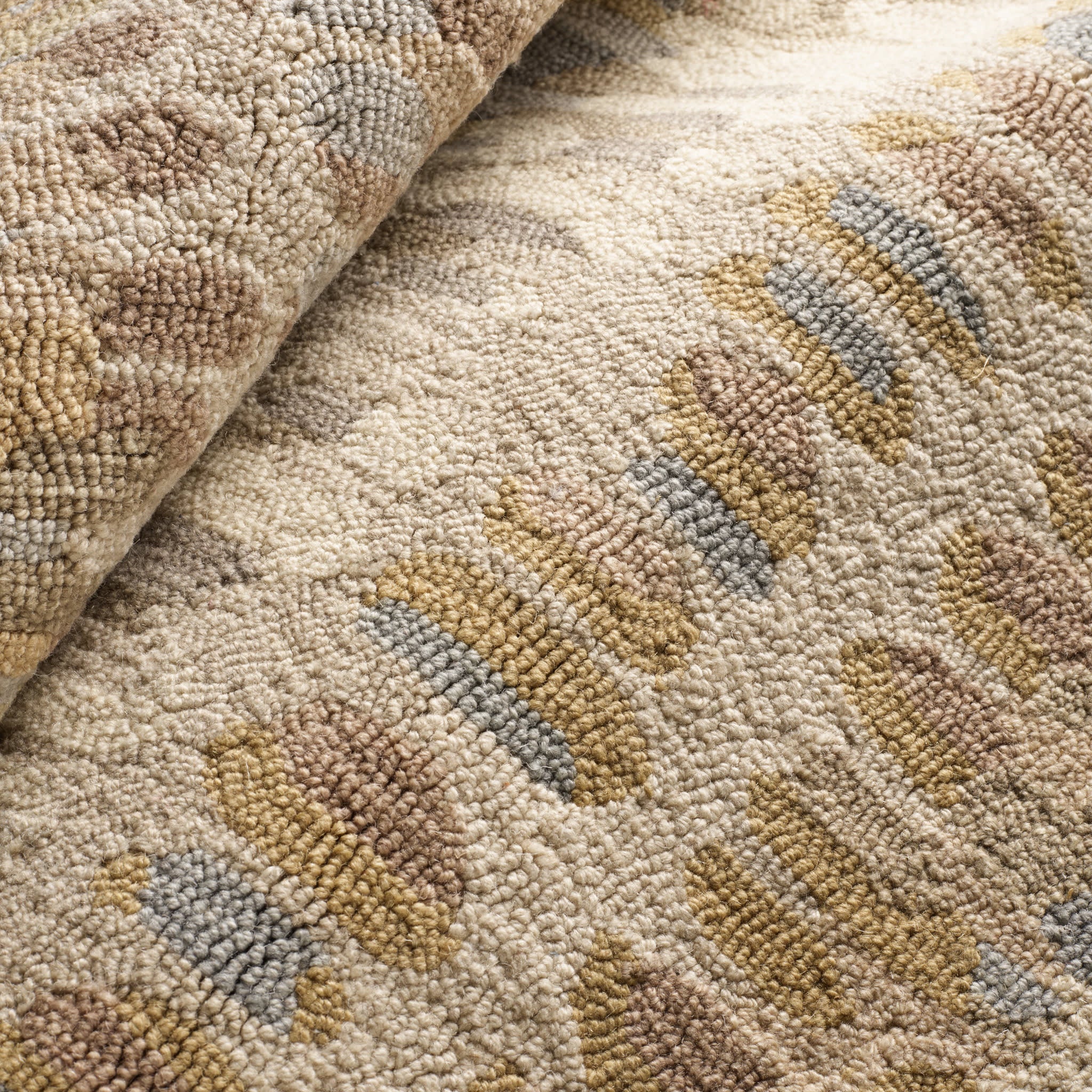 paint chip hand micro hooked wool rug | natural paint chip hand micro hooked wool rug | natural