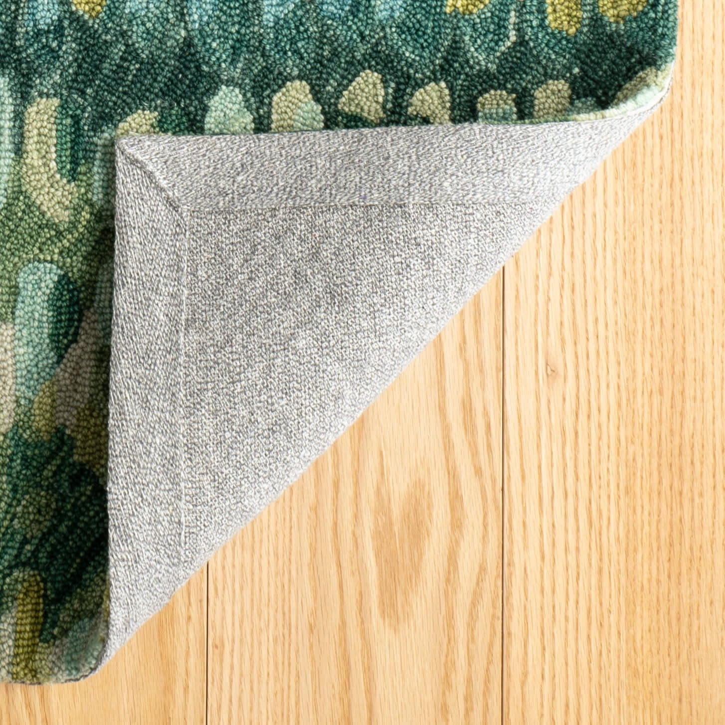 paint chip hand micro hooked wool rug | moss paint chip hand micro hooked wool rug | moss