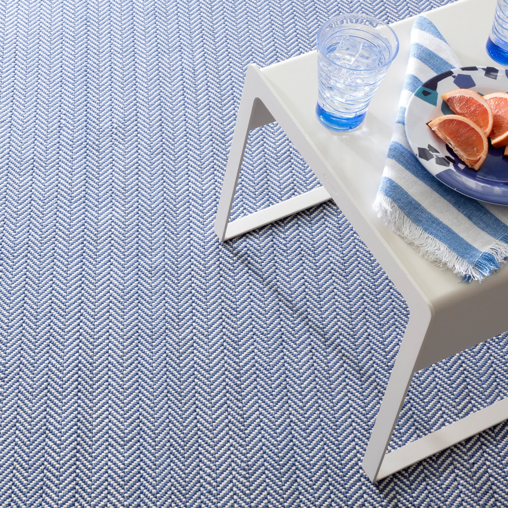 herringbone handwoven indoor/outdoor rug | denim/ivory herringbone handwoven indoor/outdoor rug | denim/ivory
