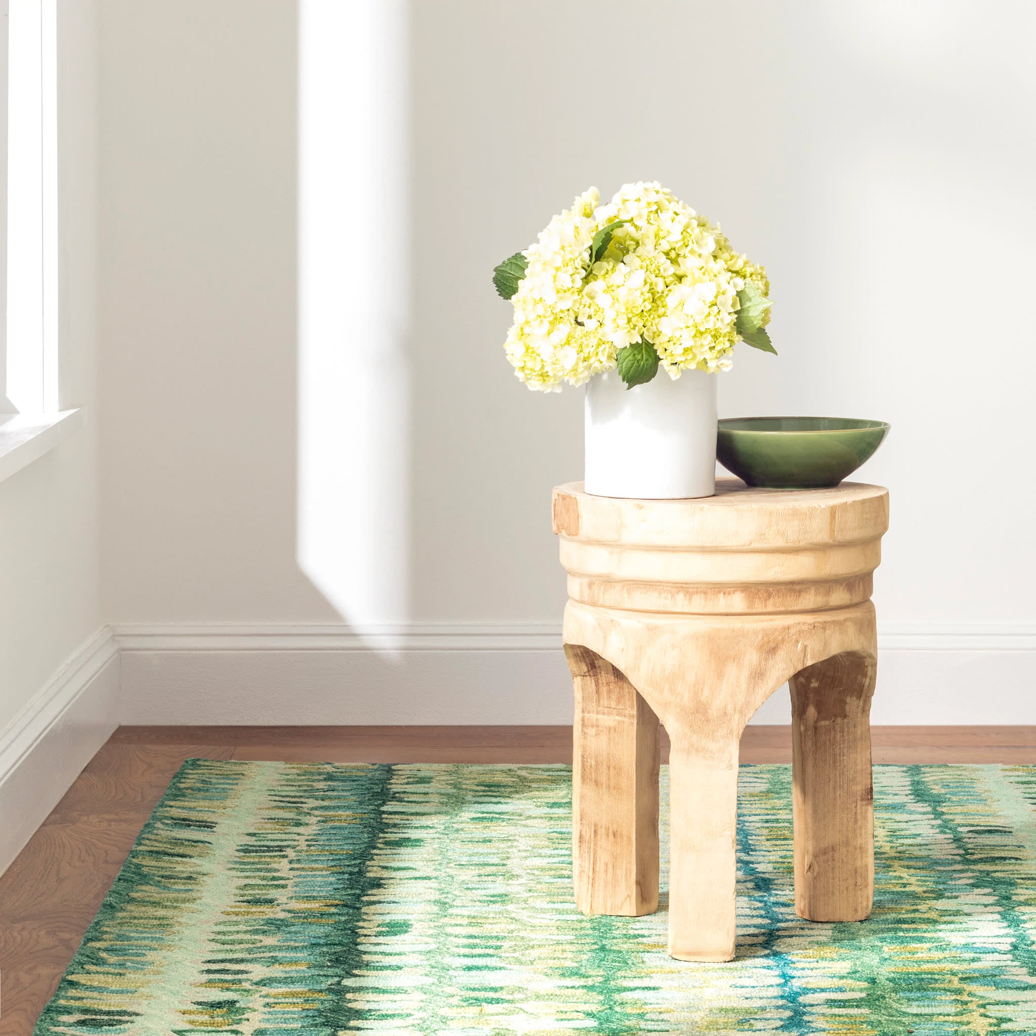 paint chip hand micro hooked wool rug | moss paint chip hand micro hooked wool rug | moss