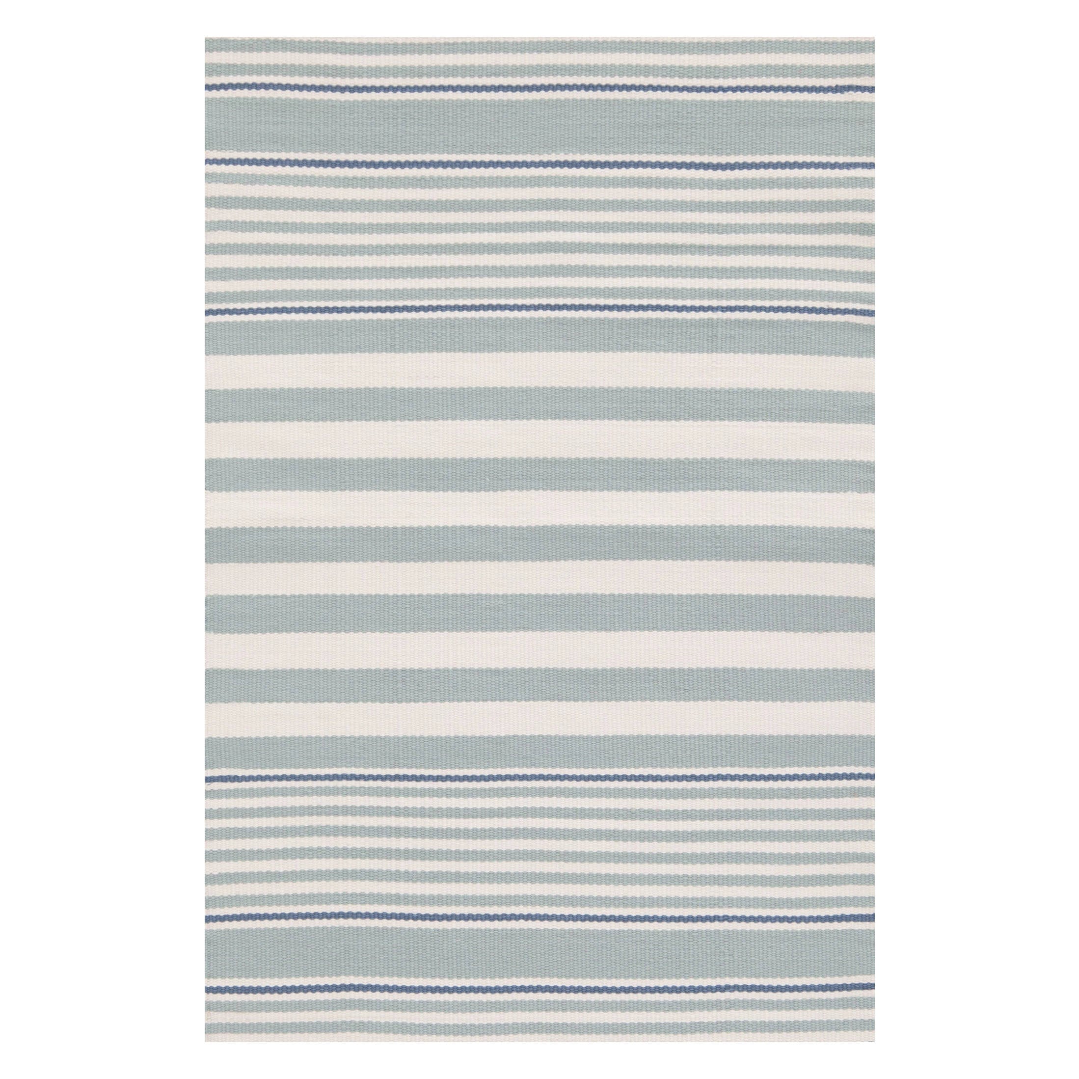 rugby stripe handwoven indoor/outdoor rug | light blue rugby stripe handwoven indoor/outdoor rug | light blue